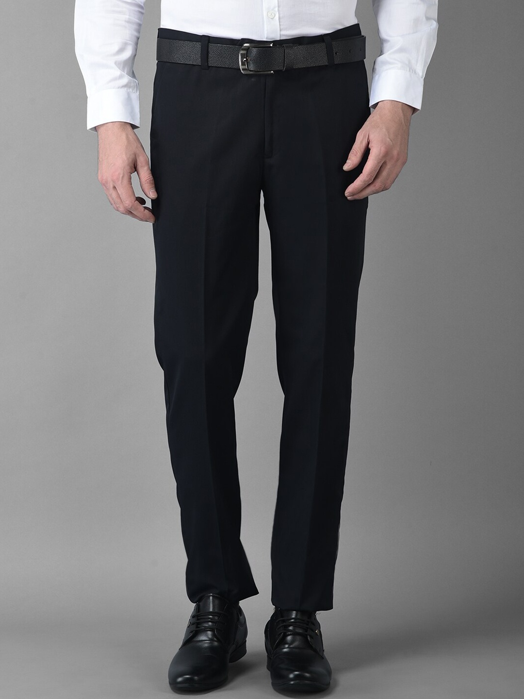 

Canary London Men Smart Slim Fit Wrinkle Free Formal Trousers, Black