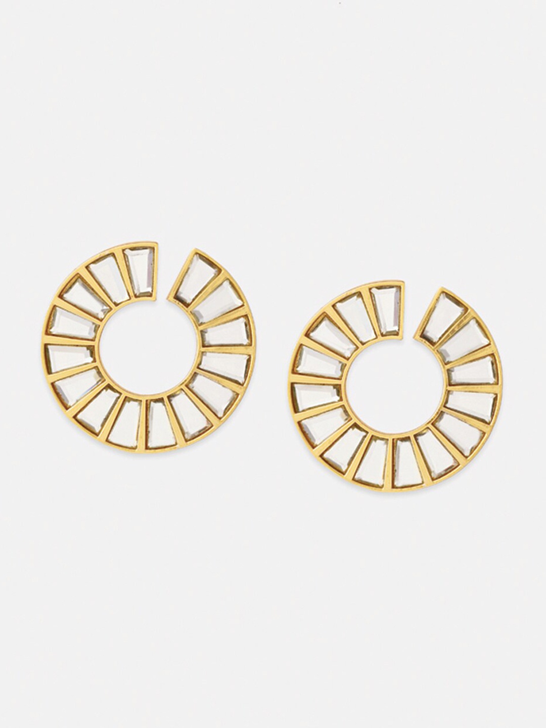 

Tipsyfly Gold Plated Contemporary Studs Earrings