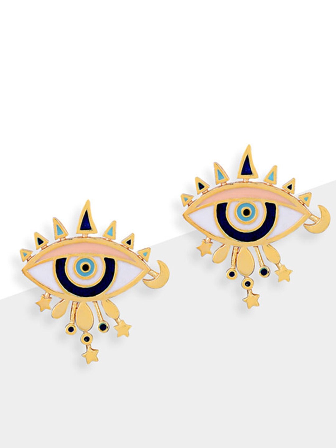

Tipsyfly Gold Plated & Black Contemporary Drop Earrings