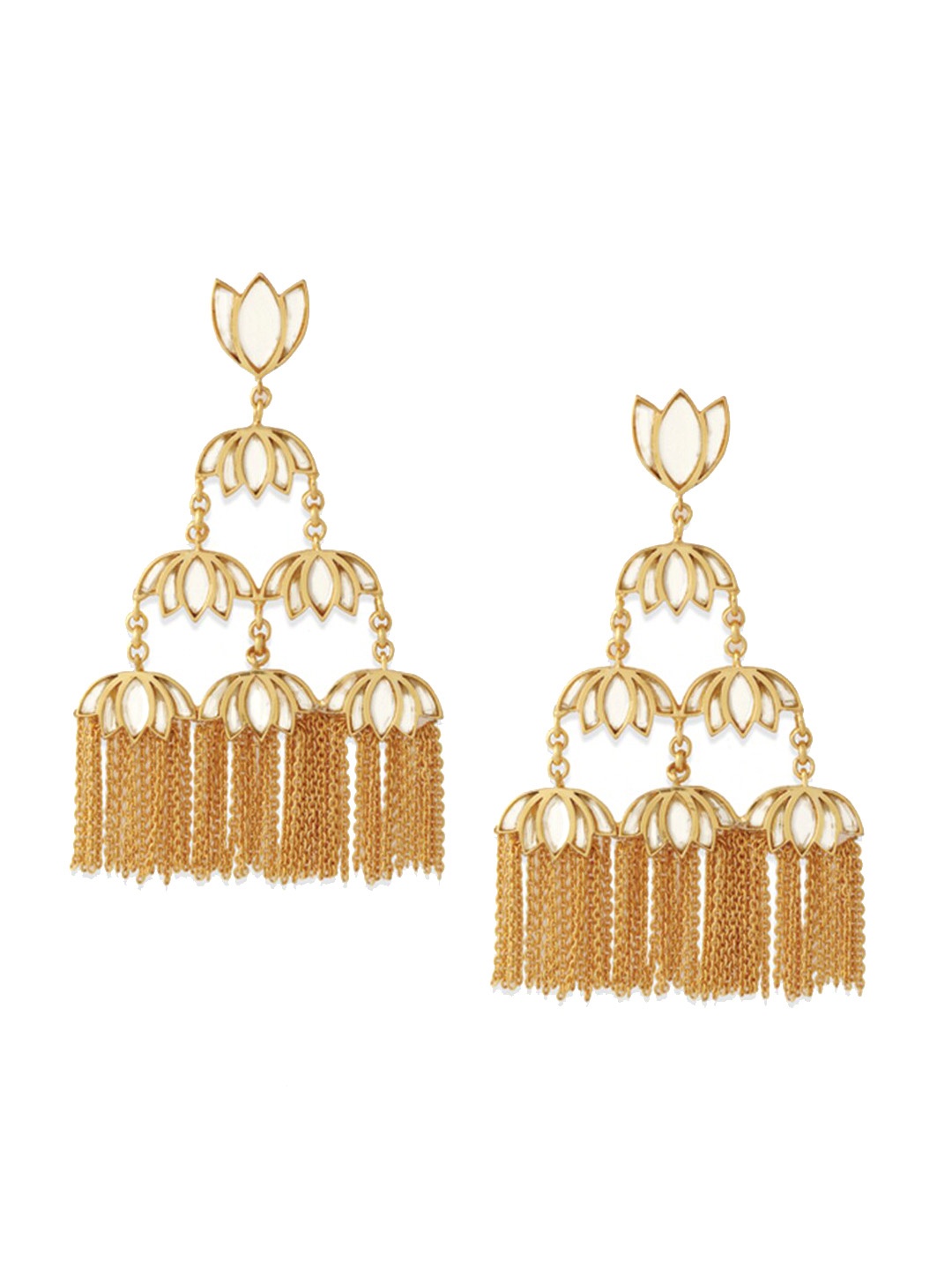 

Tipsyfly Gold-Plated Contemporary Drop Earrings