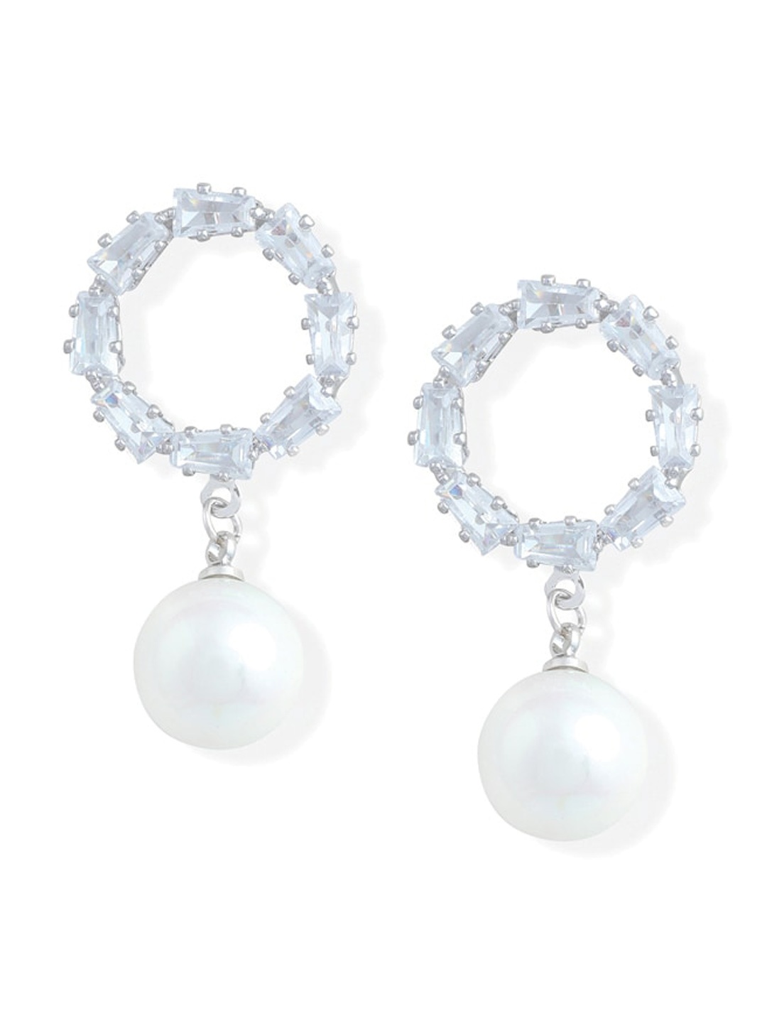 

Tipsyfly Silver-Plated Contemporary Drop Earrings