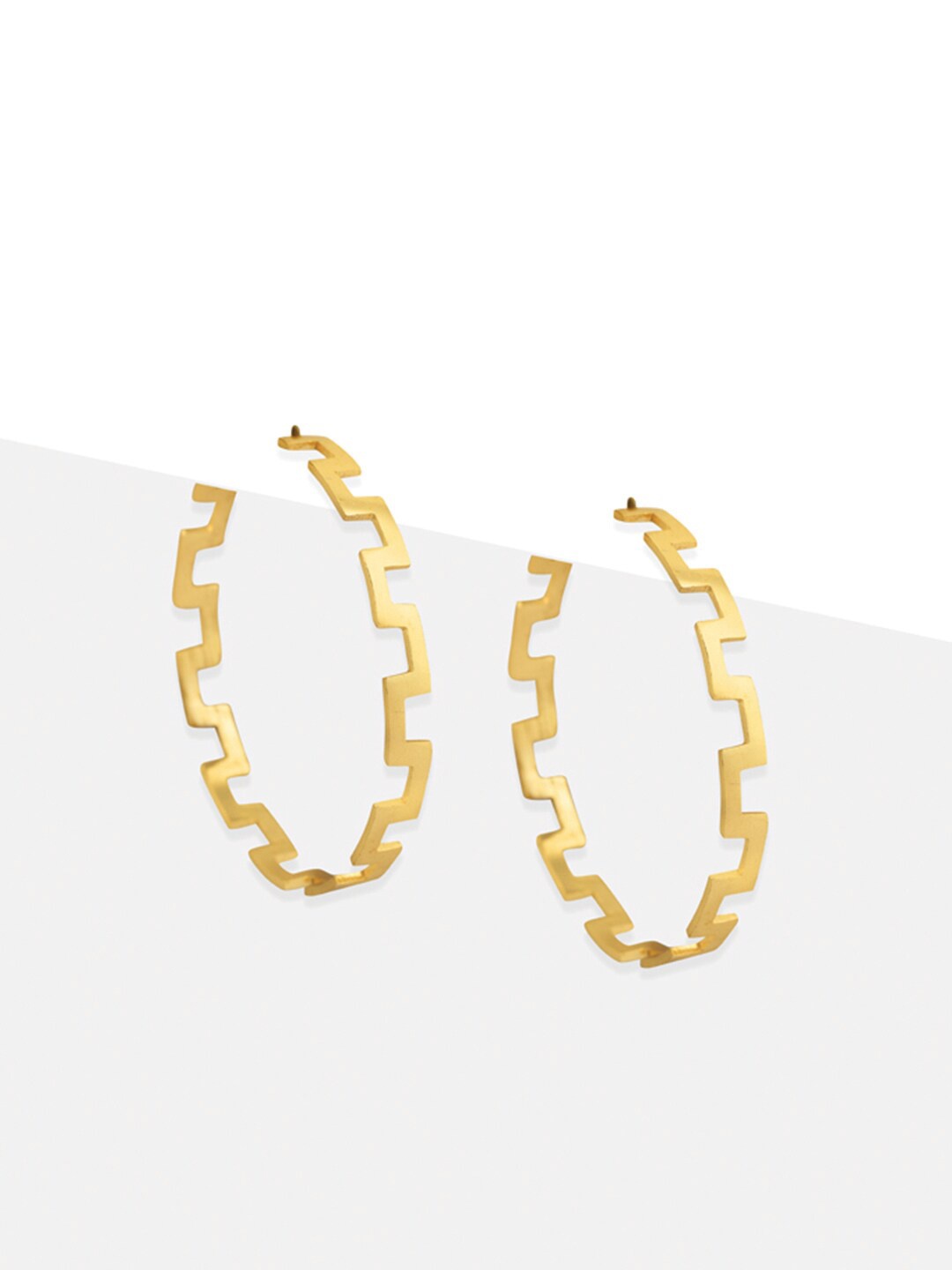 

Tipsyfly Gold-Plated Contemporary Hoop Earrings