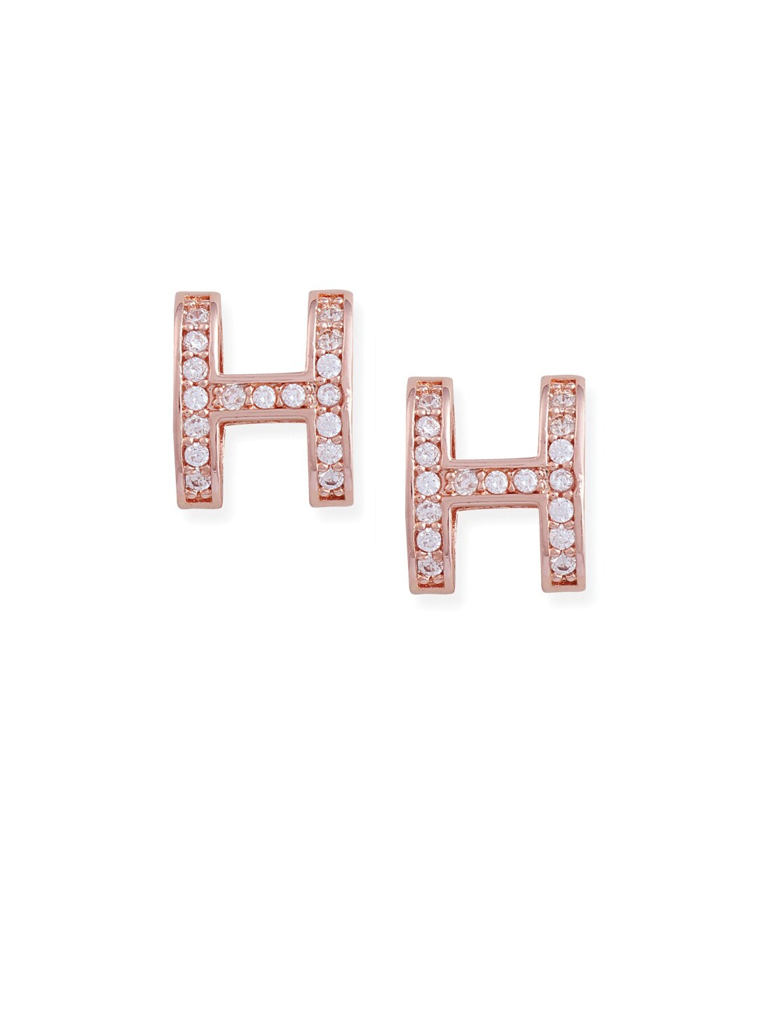 

Tipsyfly Rose Gold Plated Contemporary Studs Earrings