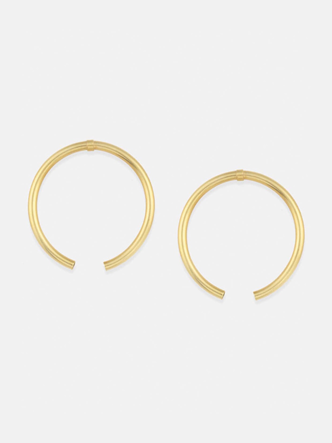 

Tipsyfly Gold-Toned Circular Drop Earrings