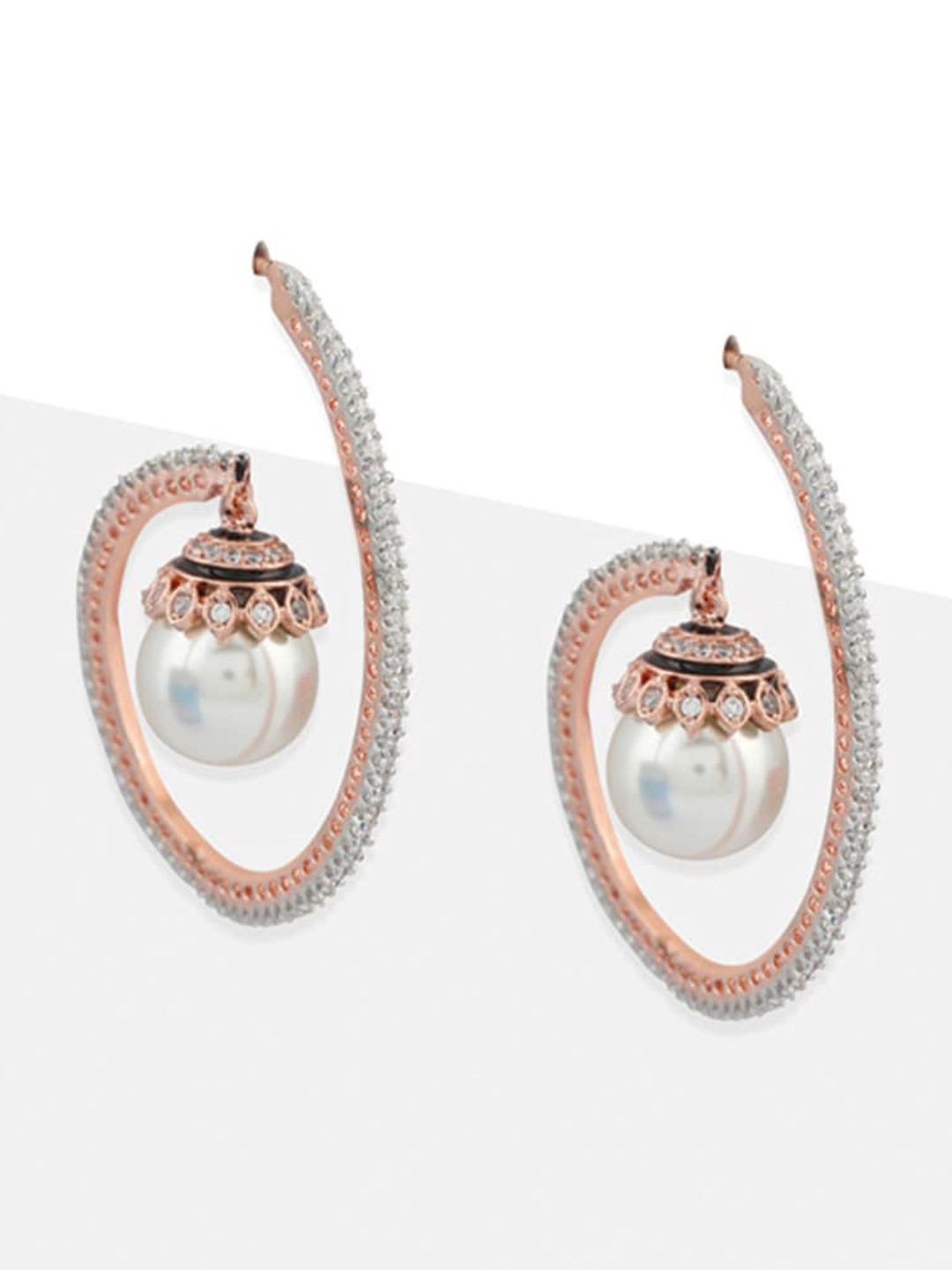 

Tipsyfly Rose Gold Contemporary Drop Earrings