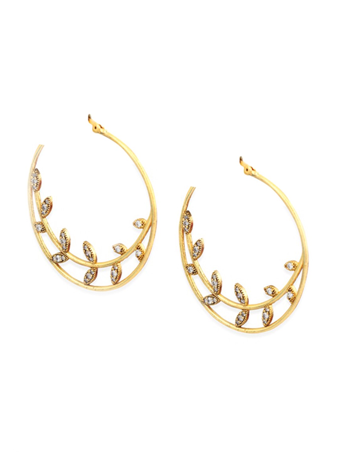 

Tipsyfly Gold-Toned Circular Hoop Earrings