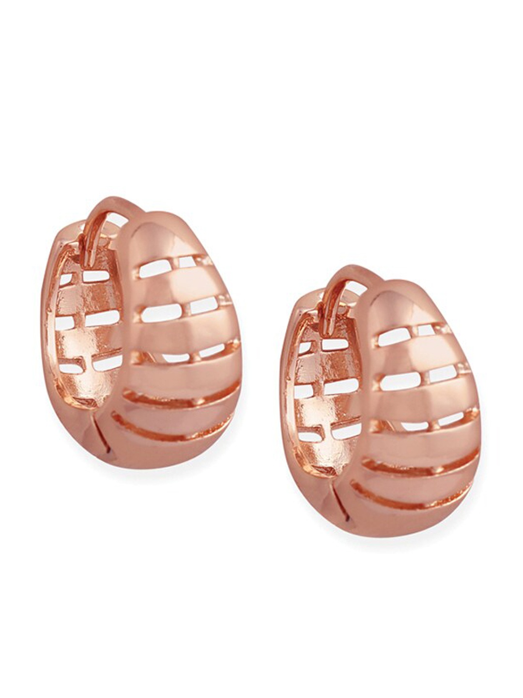 

Tipsyfly Rose Gold-Plated Geometric Hoop Earrings