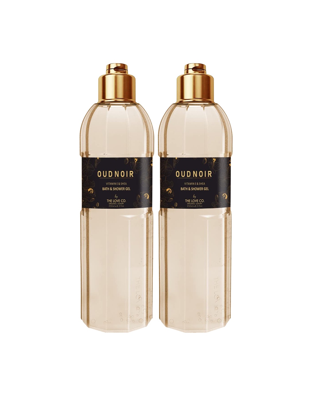 

THE LOVE CO. Set Of 2 Oud Noir Shower Gels 500ml, Off white