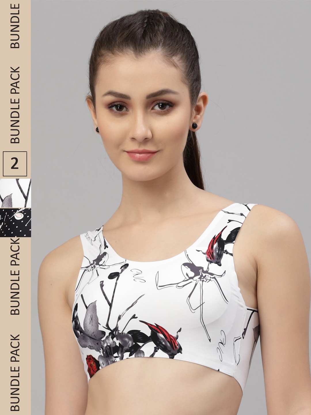 

Friskers Set of 2 Black & White Bra Lightly Padded