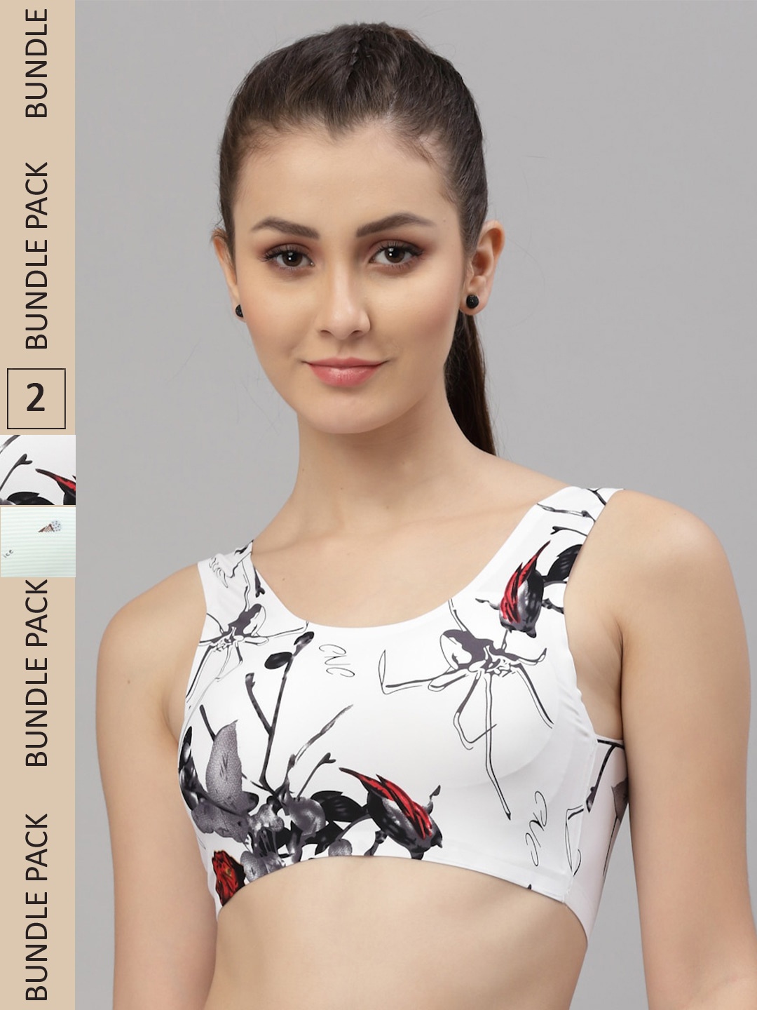 

Friskers White & Red Pack of 2 Lightly Padded Bra