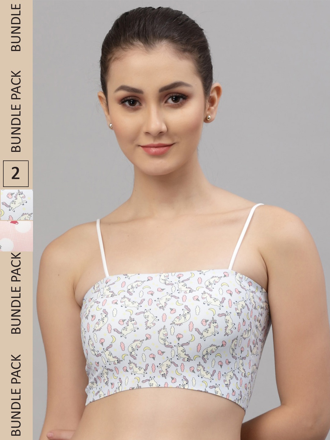 

Friskers Pink & Cream-Coloured Pack of 2 Lightly Padded Bra