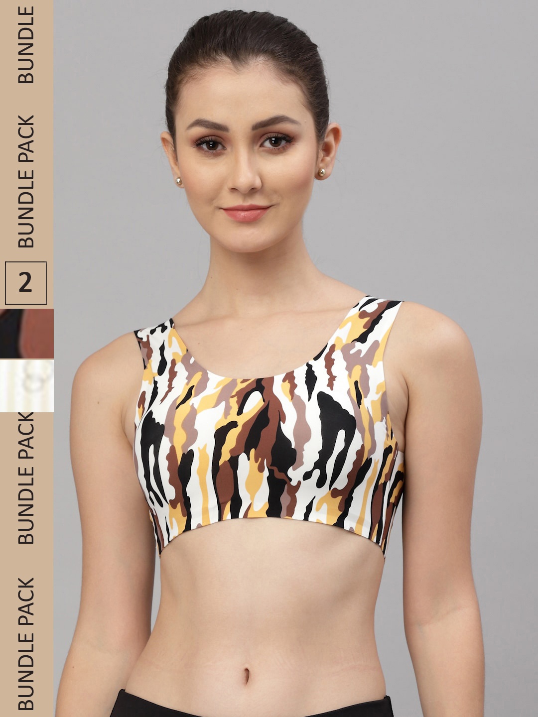 

Friskers Cream-Coloured & White Pack of 2 Lightly Padded Bra