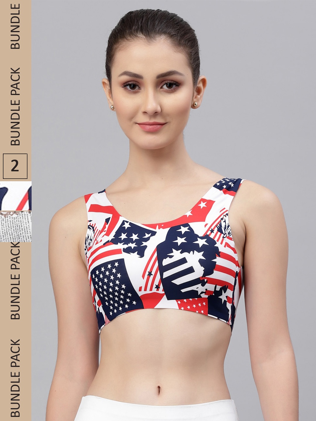 

Friskers White & Red Typography Pack of 2 Lightly Padded Bra