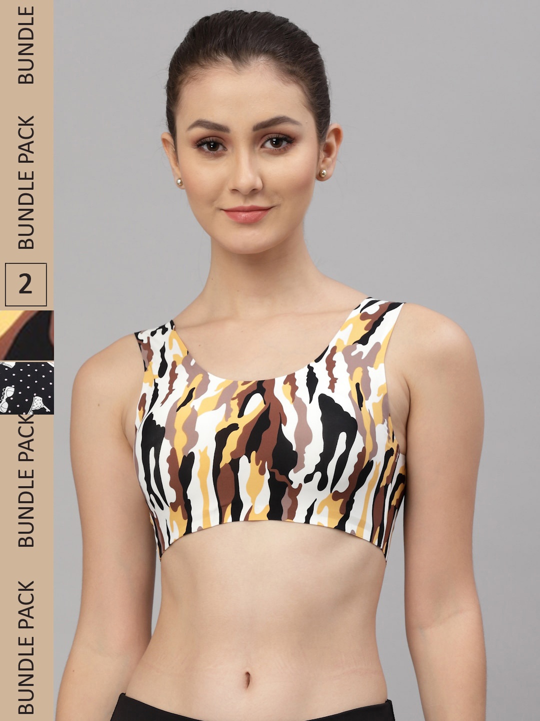 

Friskers Black & Brown Pack of 2 Lightly Padded Bra
