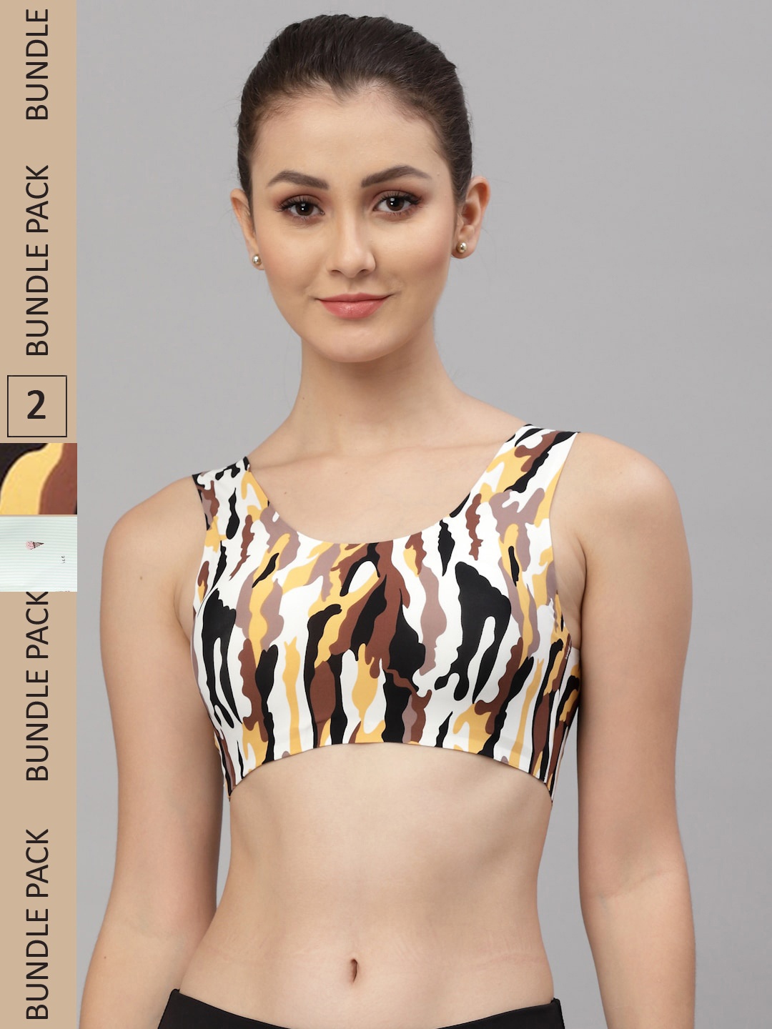 

Friskers White & Black Pack of 2 Lightly Padded Bra