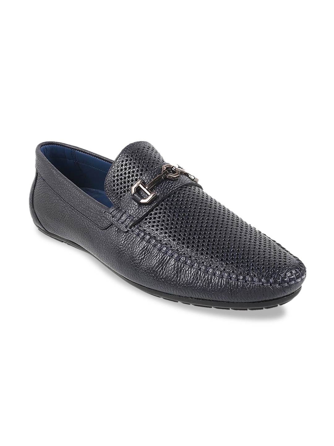 

Metro Men Blue Textured Loafers