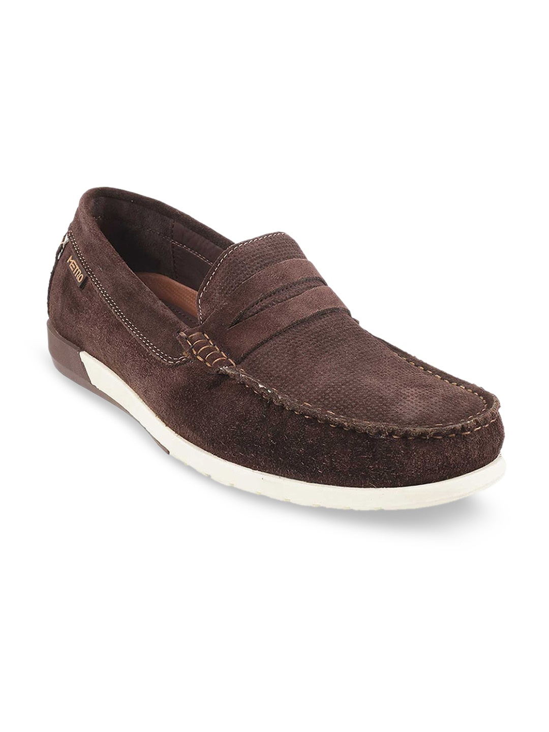 

Metro Men Brown Suede Loafers