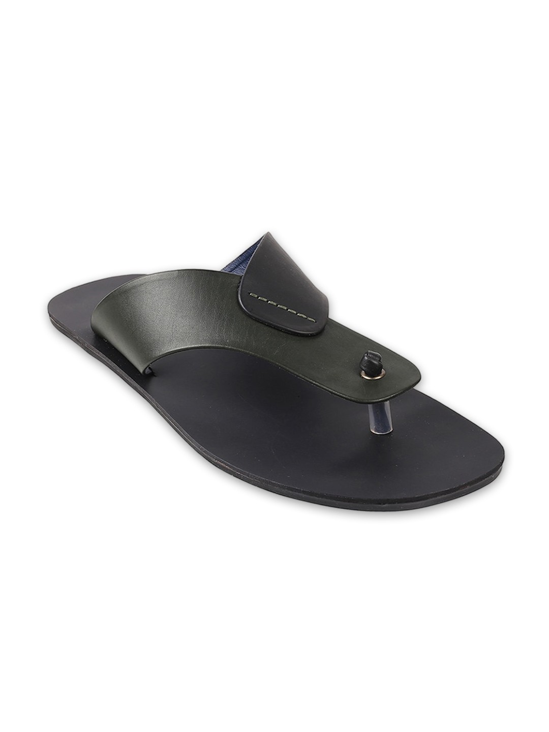 

Metro Men Black Leather Comfort Sandals