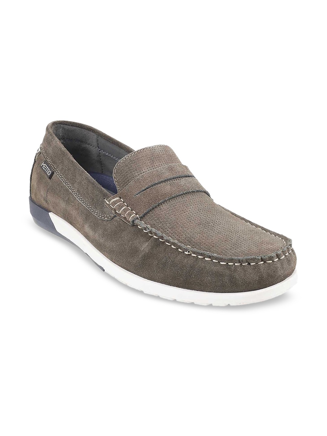 

Metro Men Grey Suede Loafers