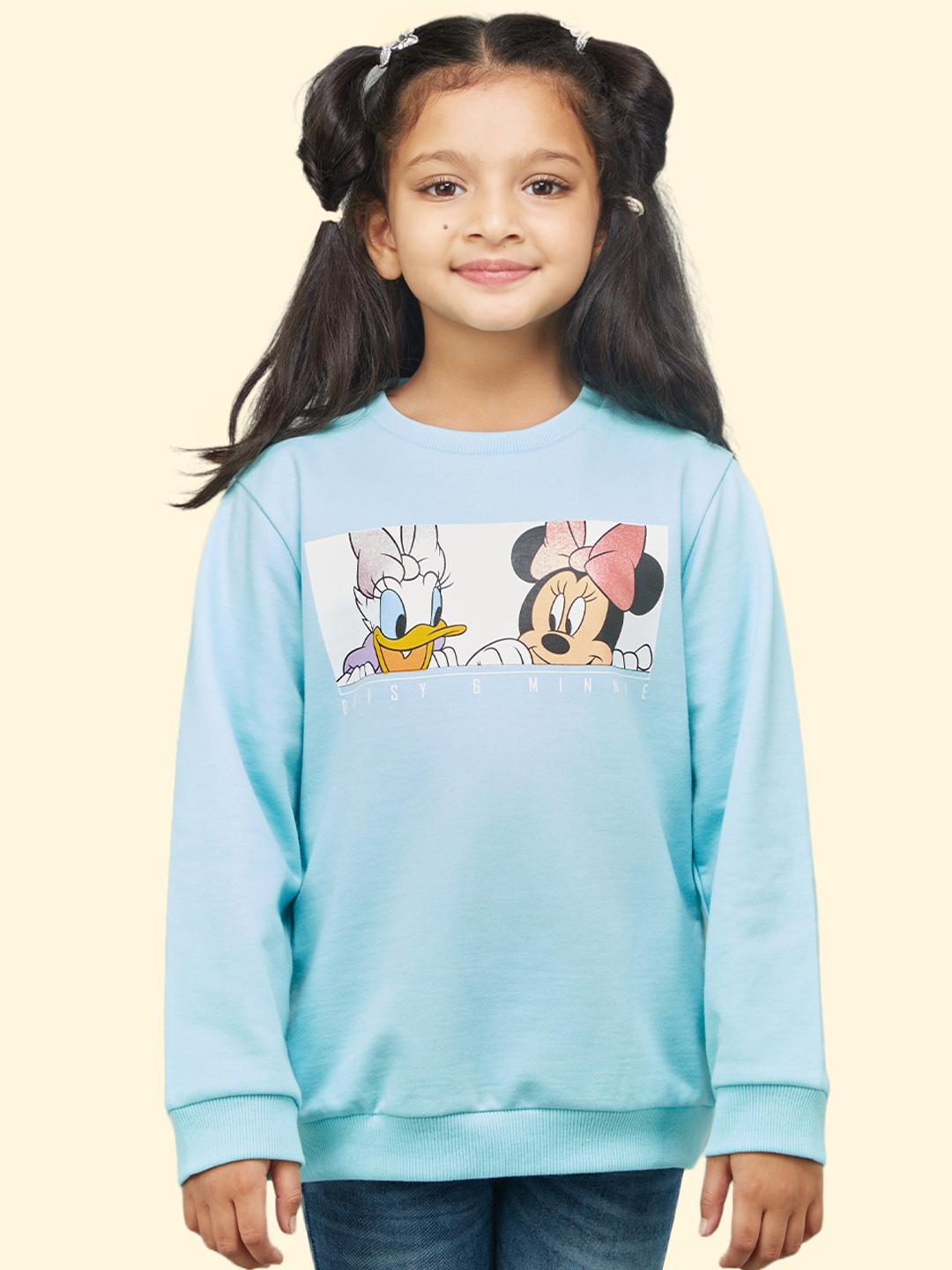 

Zalio Girls Blue Minnie & Daisy Printed Sweatshirt