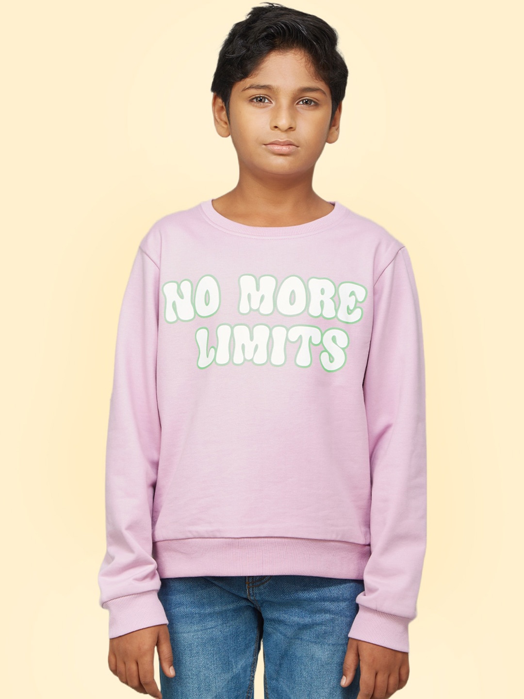 

Zalio Boys Lavender Printed Sweatshirt