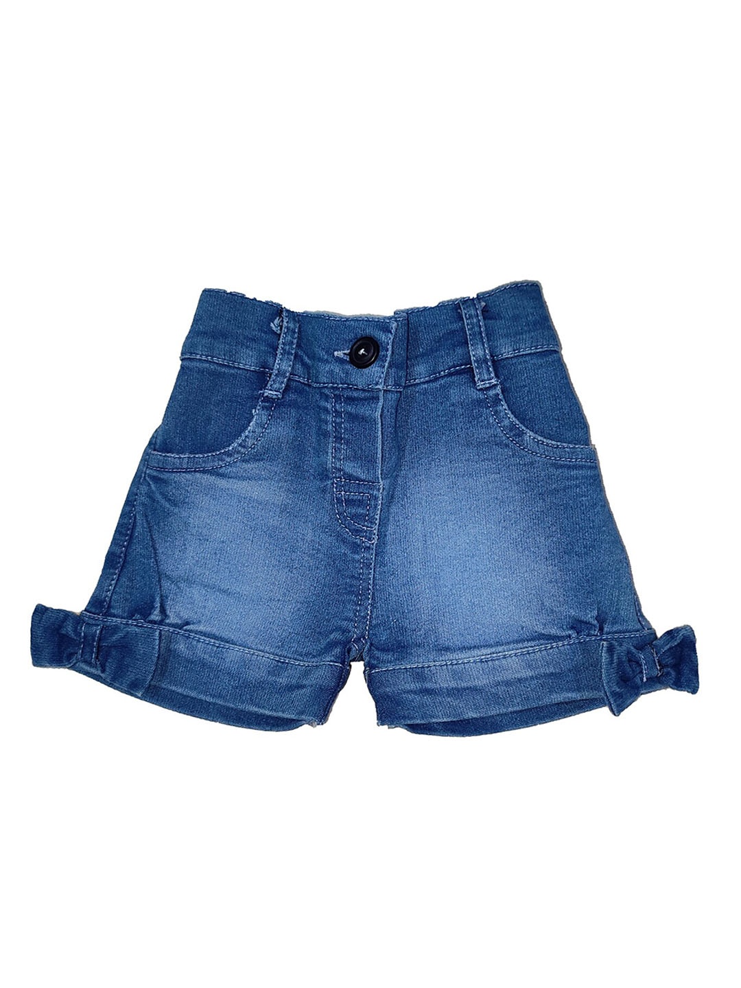 

Bodycare Kids Girls Blue Washed Cotton Denim Shorts