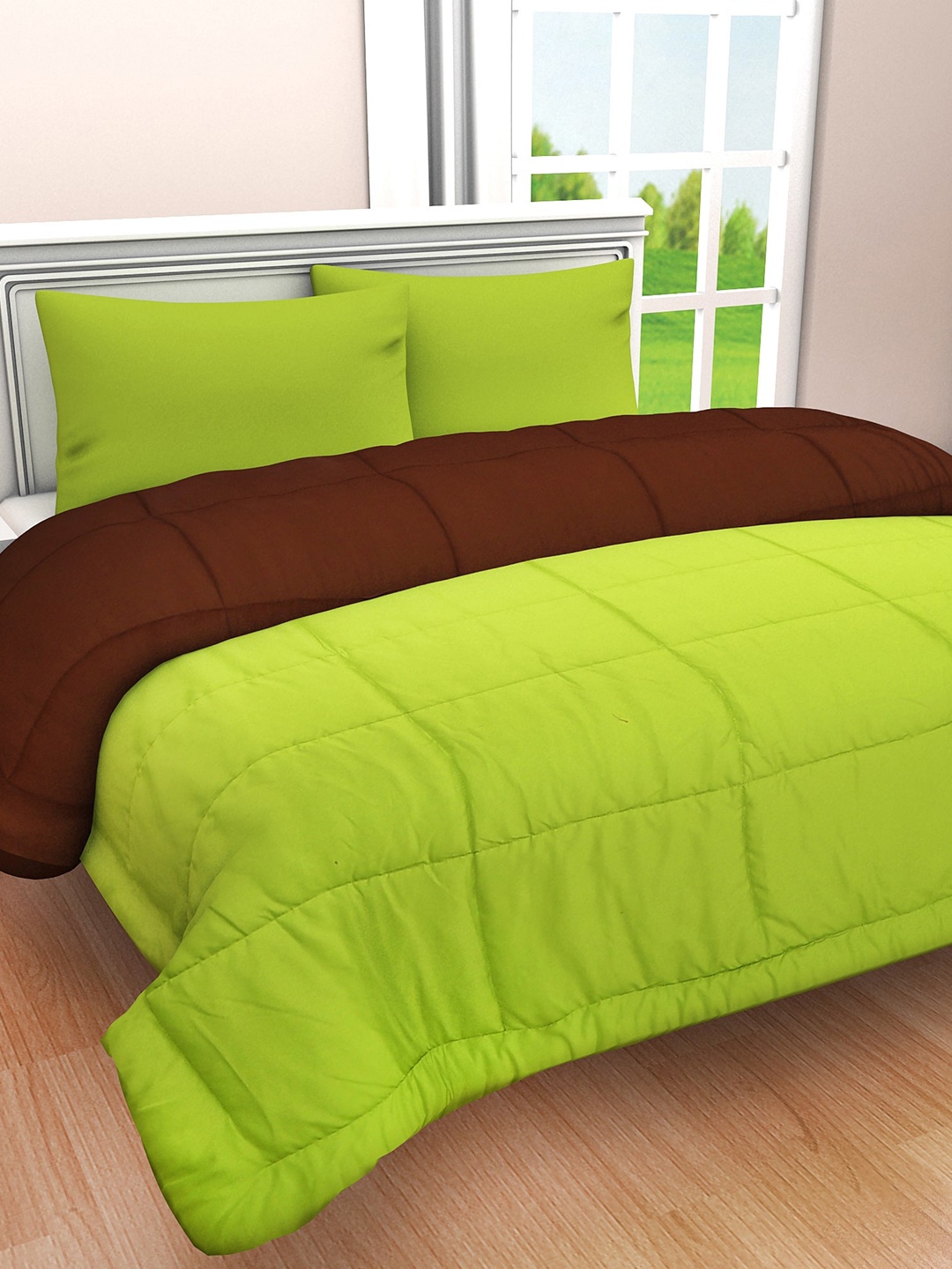 

Clasiko Green & Brown Mild Winter 210 GSM Double Bed Comforter