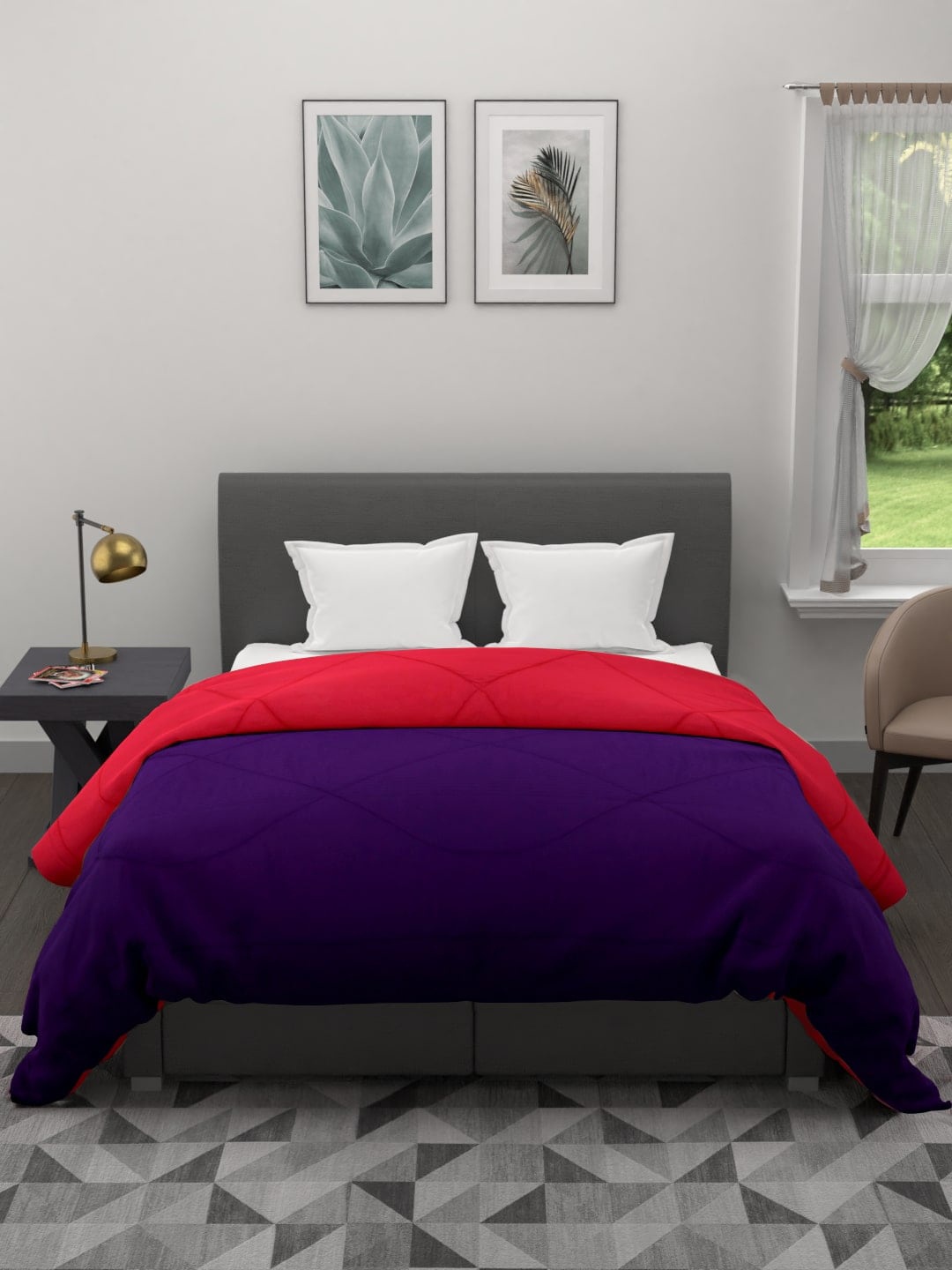 

Clasiko Purple & Pink Mild Winter 210 GSM Double Bed Comforter