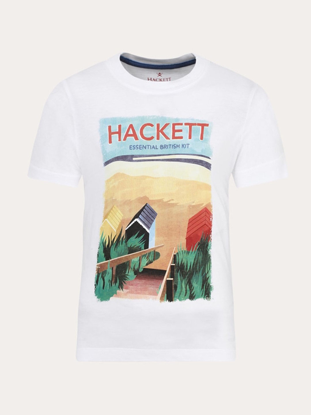 

HACKETT LONDON Boys White Printed Pure Cotton T-shirt