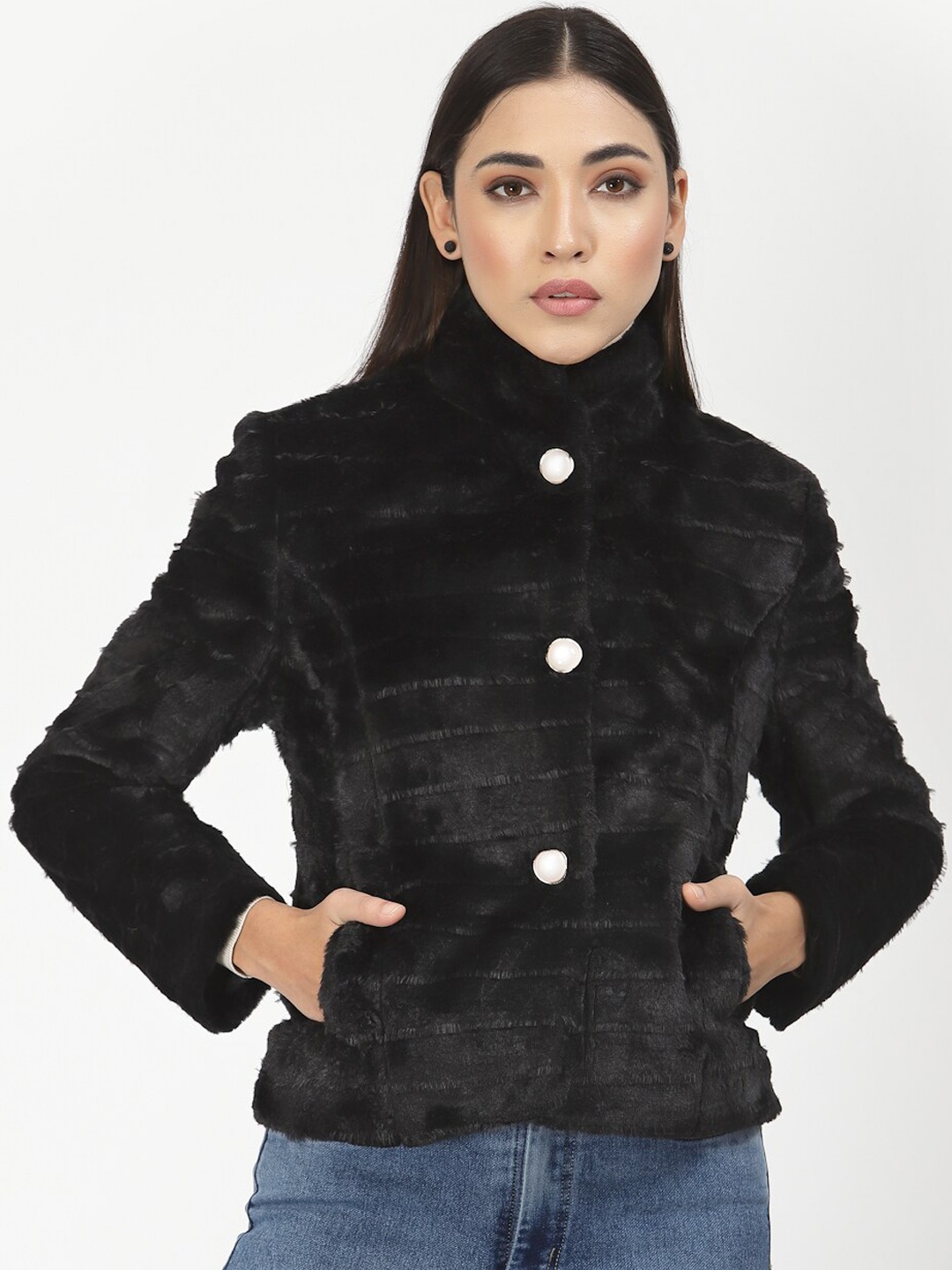 

Juelle Women Black Overcoat