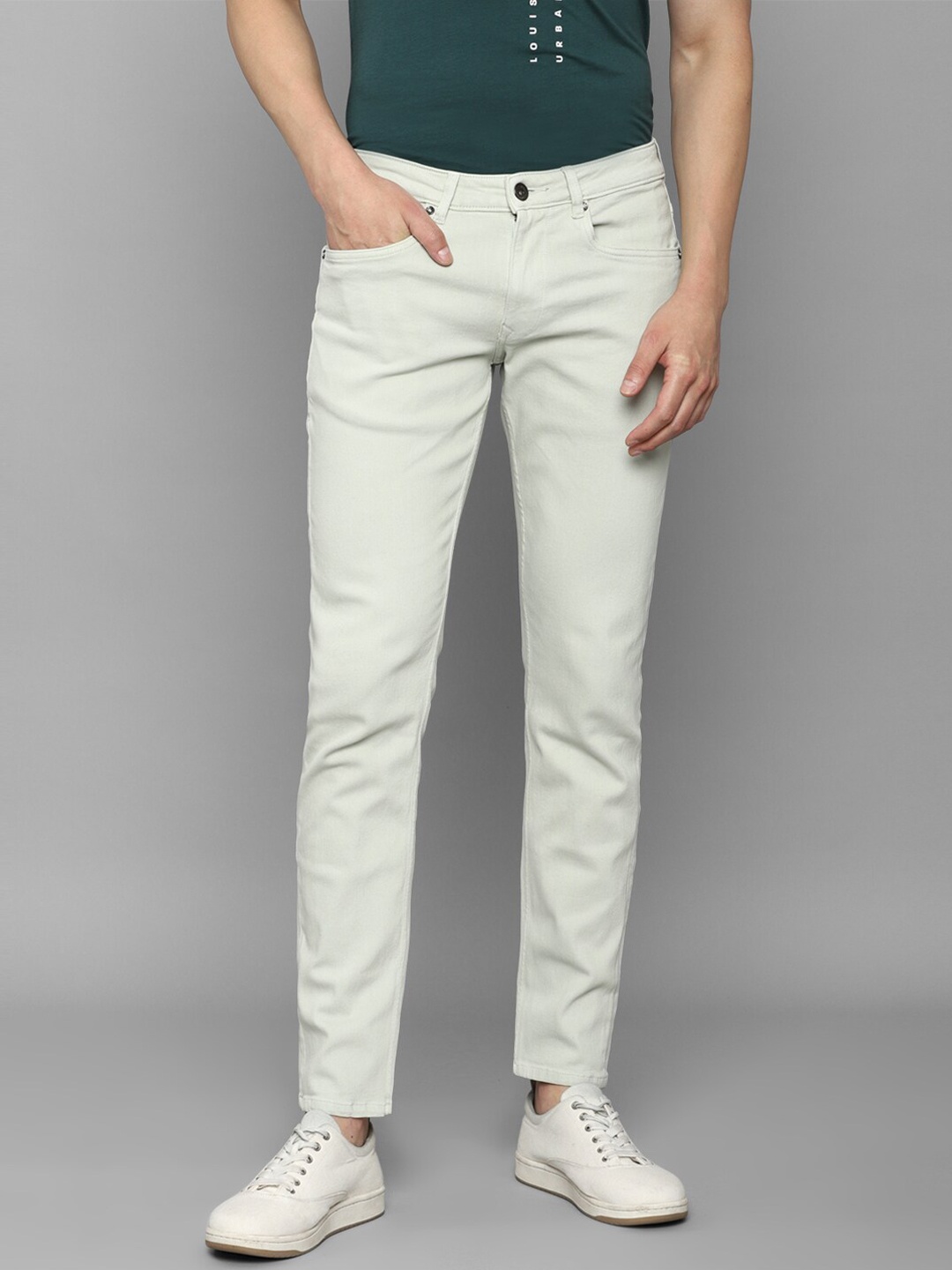 

Louis Philippe Jeans Men Cotton Slim Fit Jeans, White