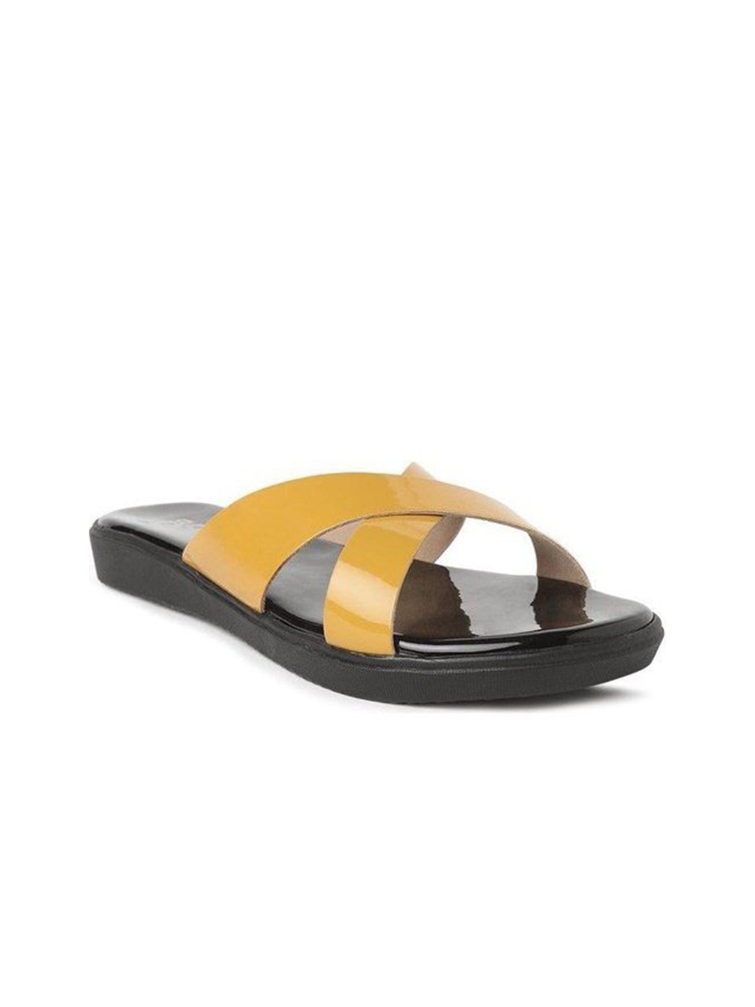 

SOLES Women Yellow Open Toe Flats