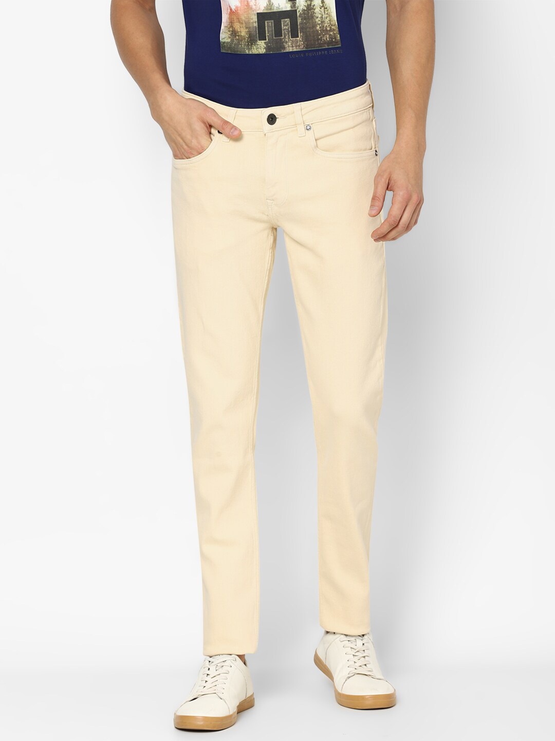 

Louis Philippe Jeans Men Yellow Slim Fit Jeans