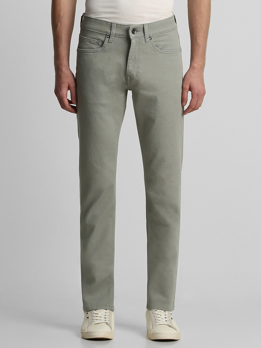 

Louis Philippe Jeans Men Olive Green Slim Fit Jeans
