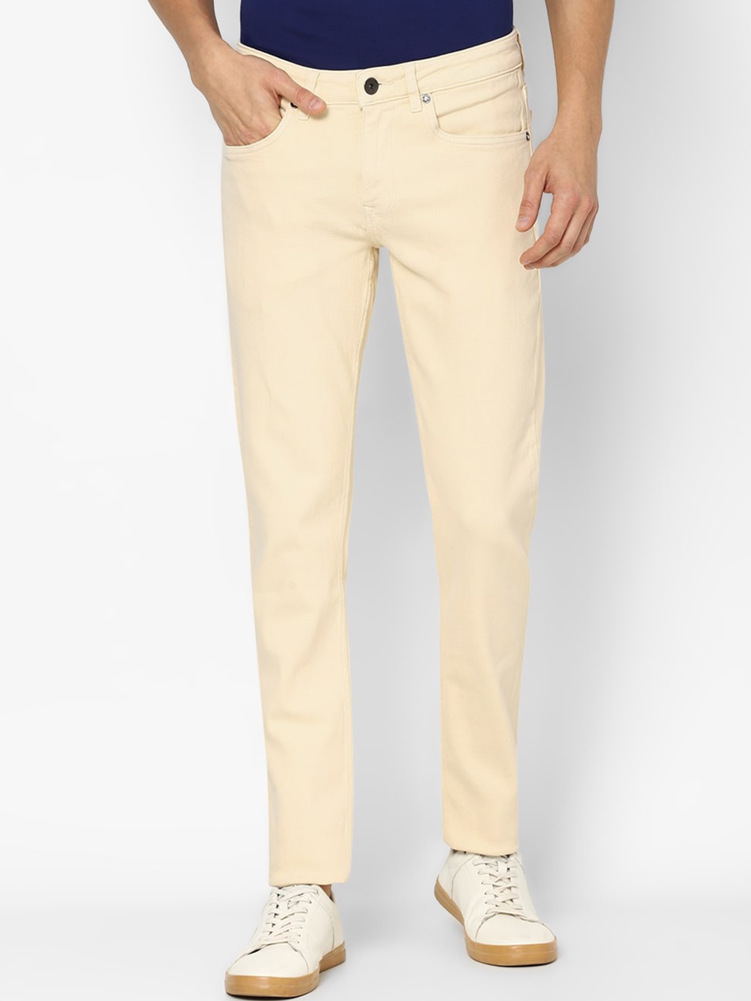 

Louis Philippe Jeans Men Cream Slim Fit Jeans