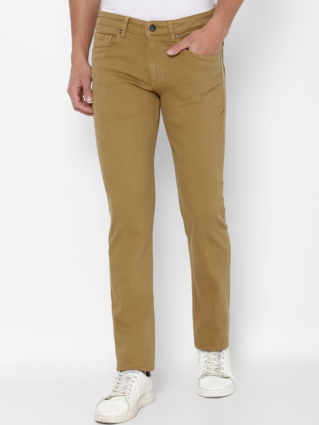 

Louis Philippe Jeans Men Khaki Cotton Slim Fit Jeans