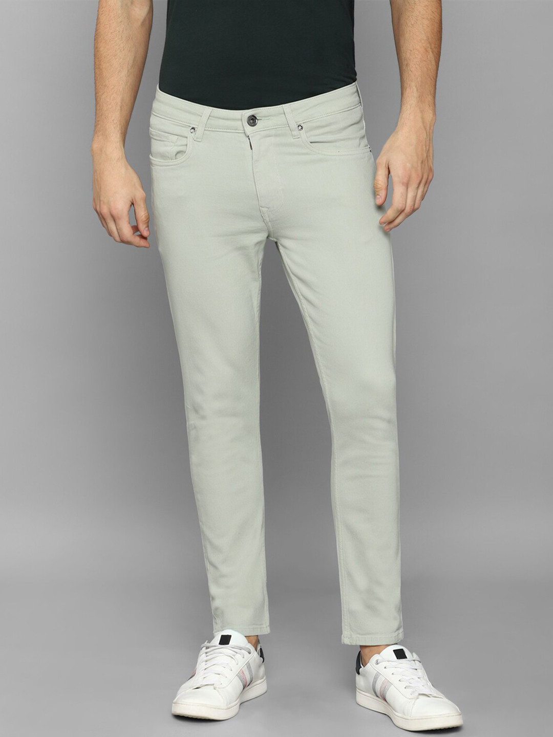 

Louis Philippe Jeans Men Green Cotton Slim Fit Jeans