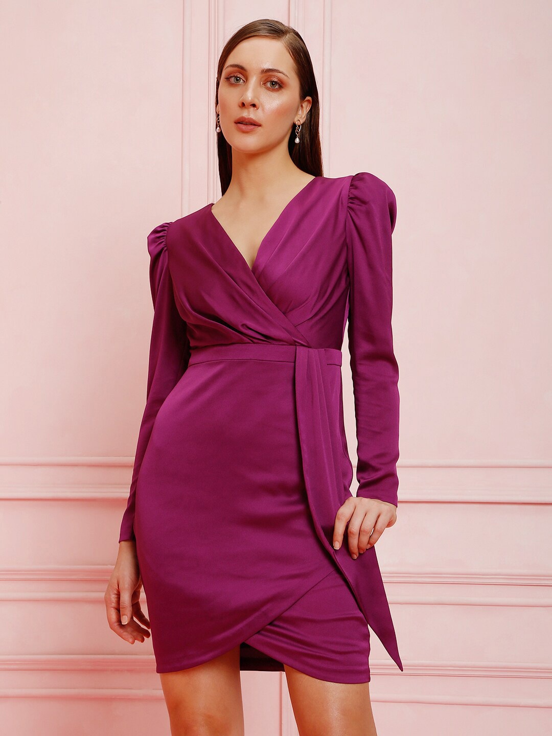 

Vero Moda Magenta Polyester Dress