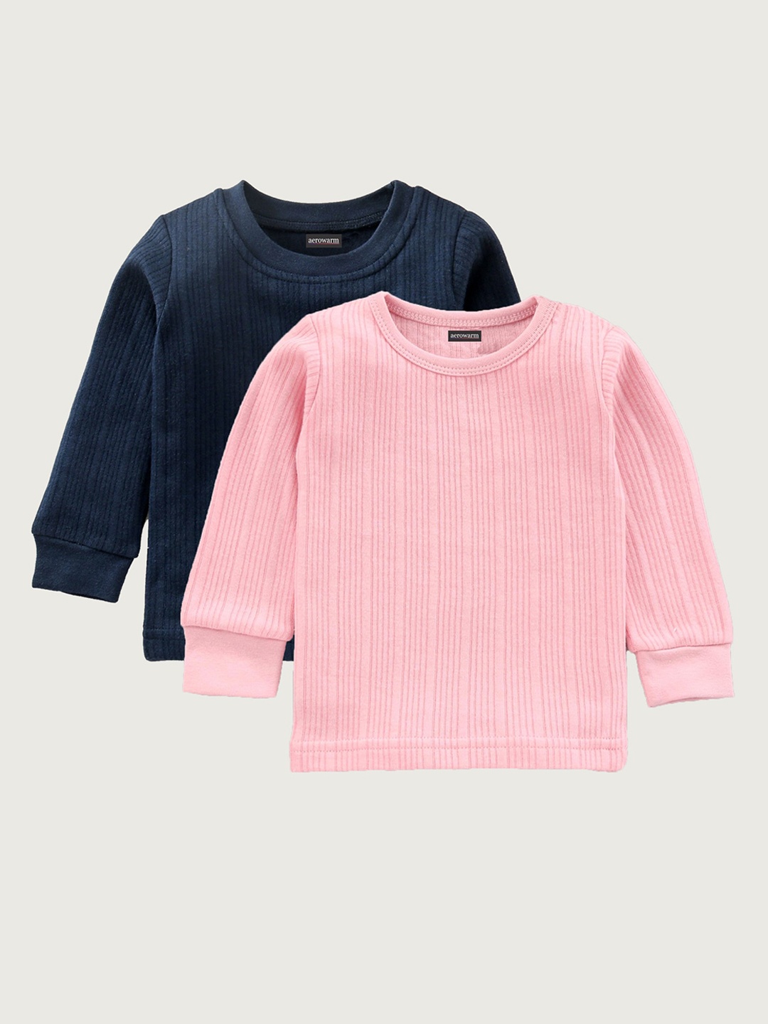 

Aerowarm Infant Pack Of 2 Navy Blue & Pink Thermal Tops