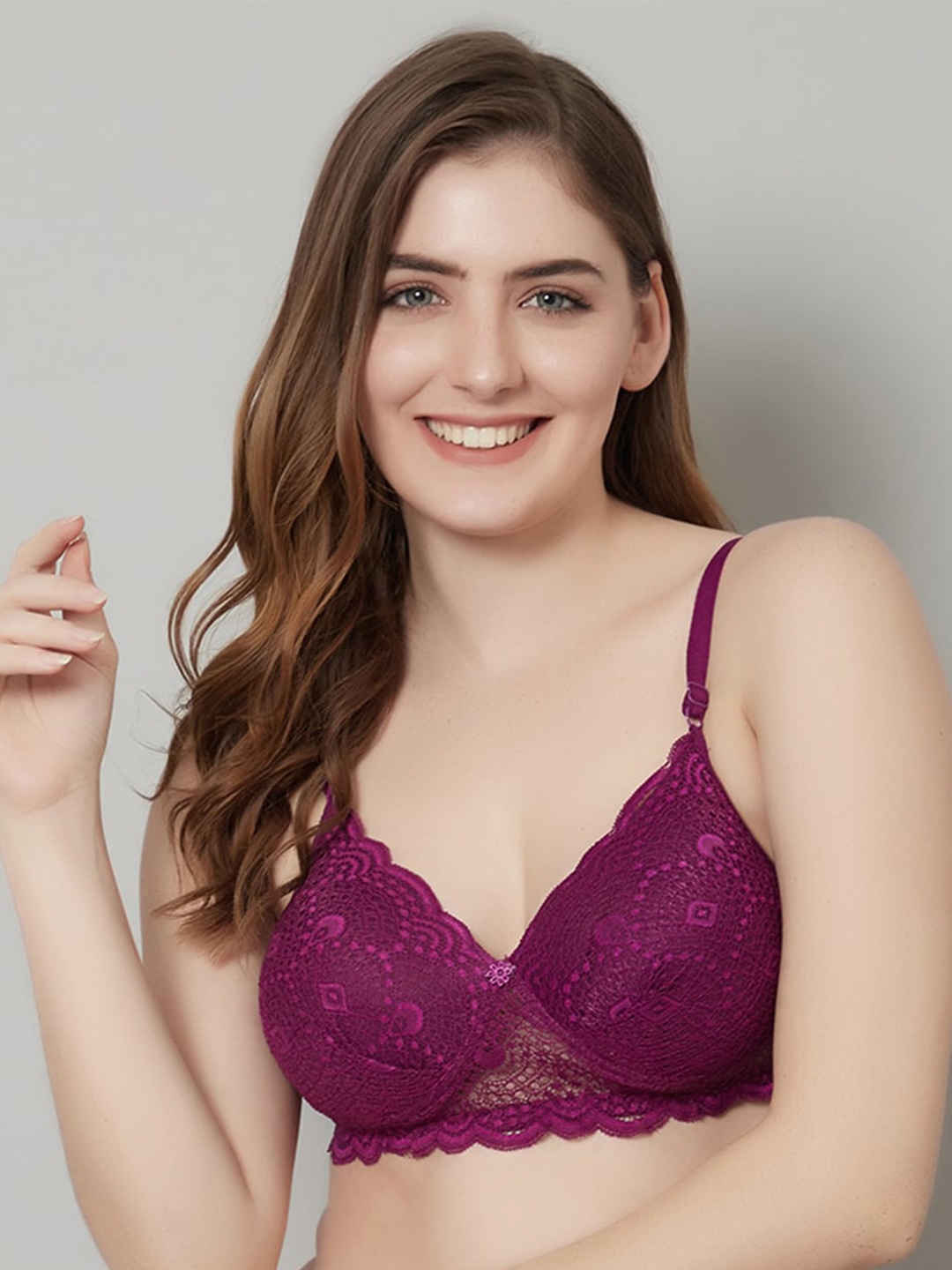 

PrettyCat Purple Non Wired Lightly Padded Bra