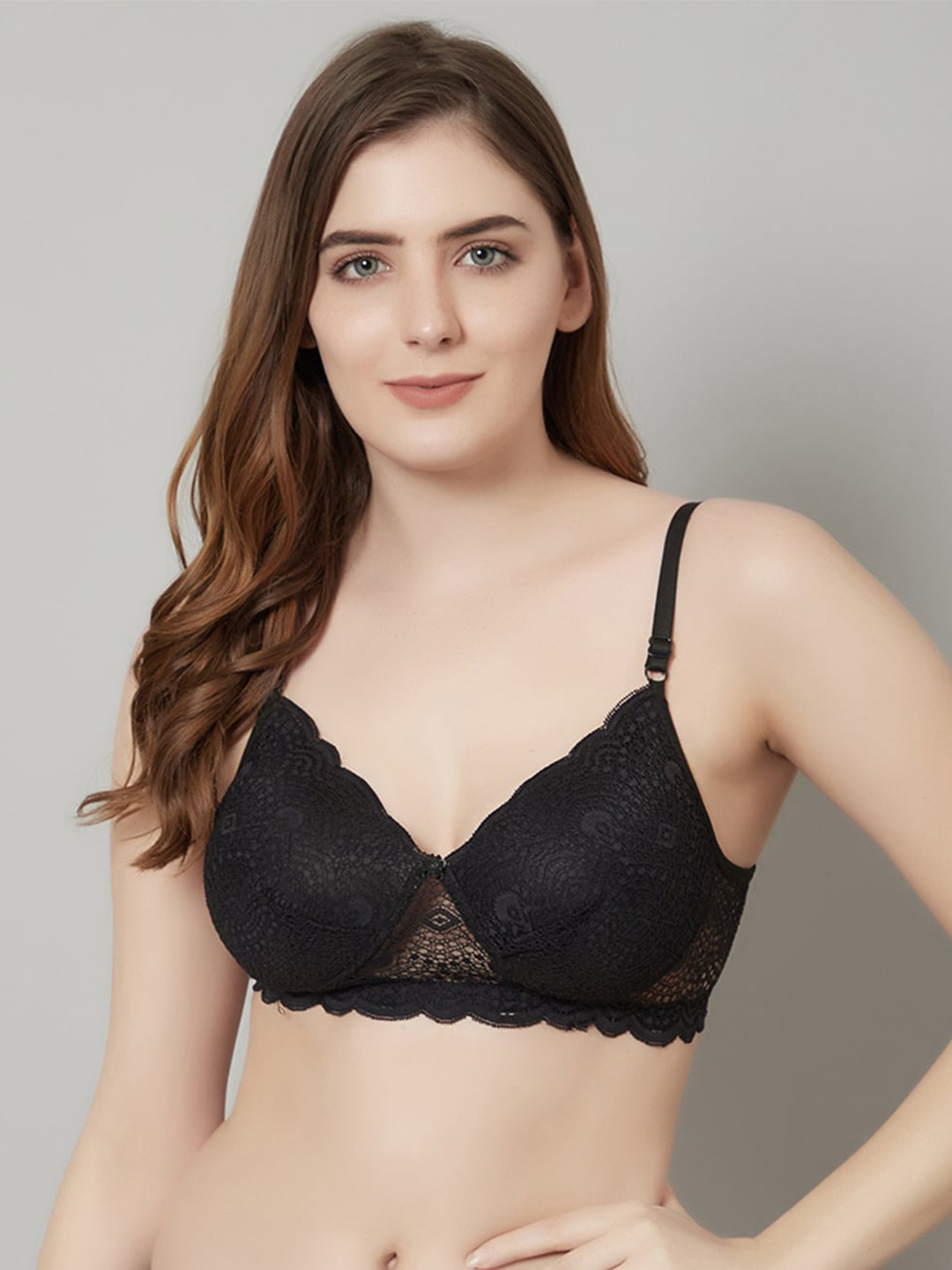 

PrettyCat Black Non Wired Lightly Padded Bra