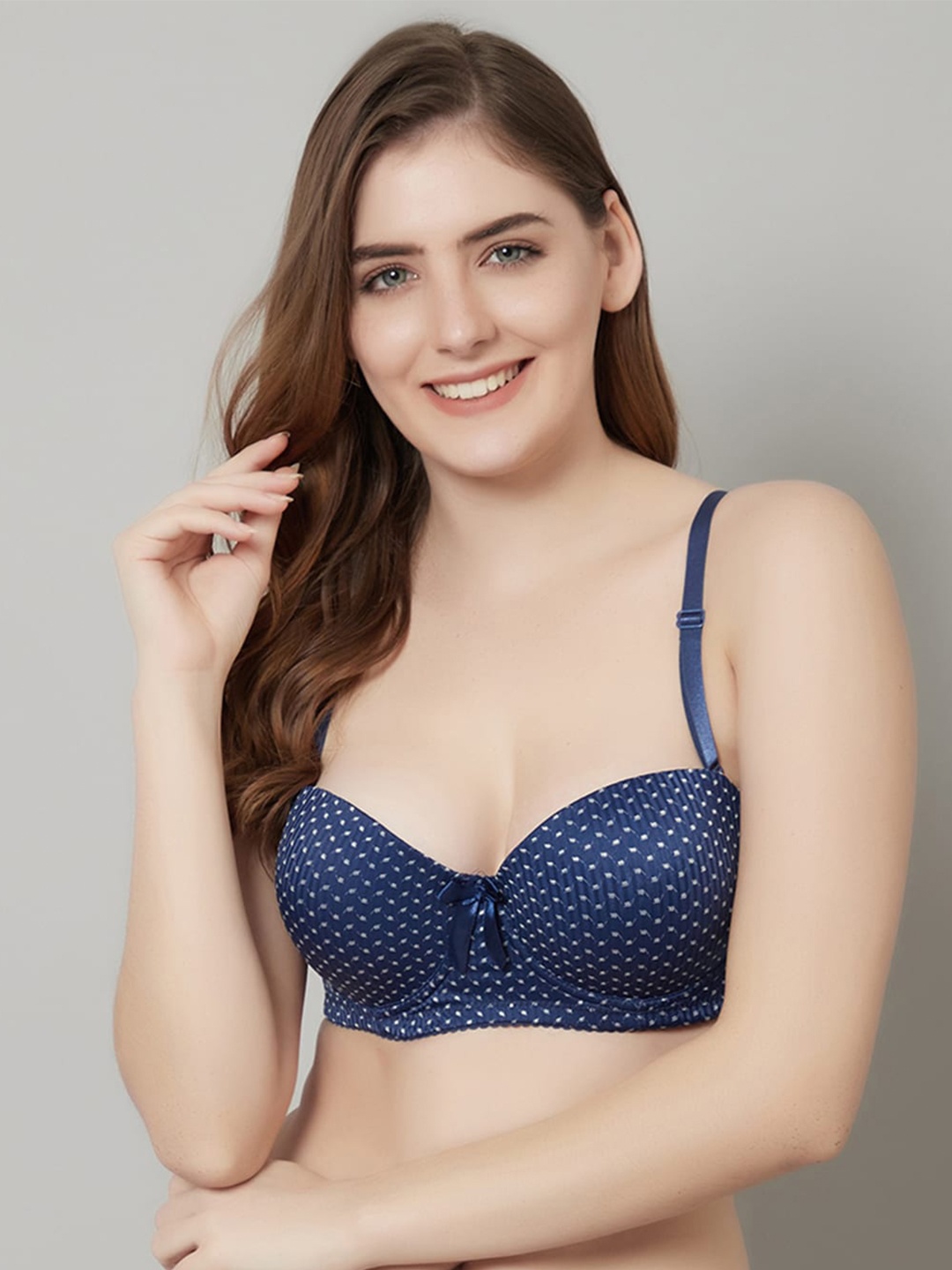 

PrettyCat Blue & Grey Underwired Lightly Padded Bra