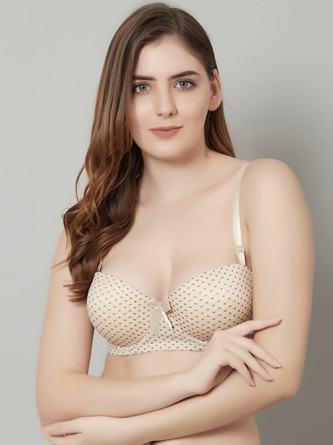 

PrettyCat Beige Underwired Lightly Padded Bra