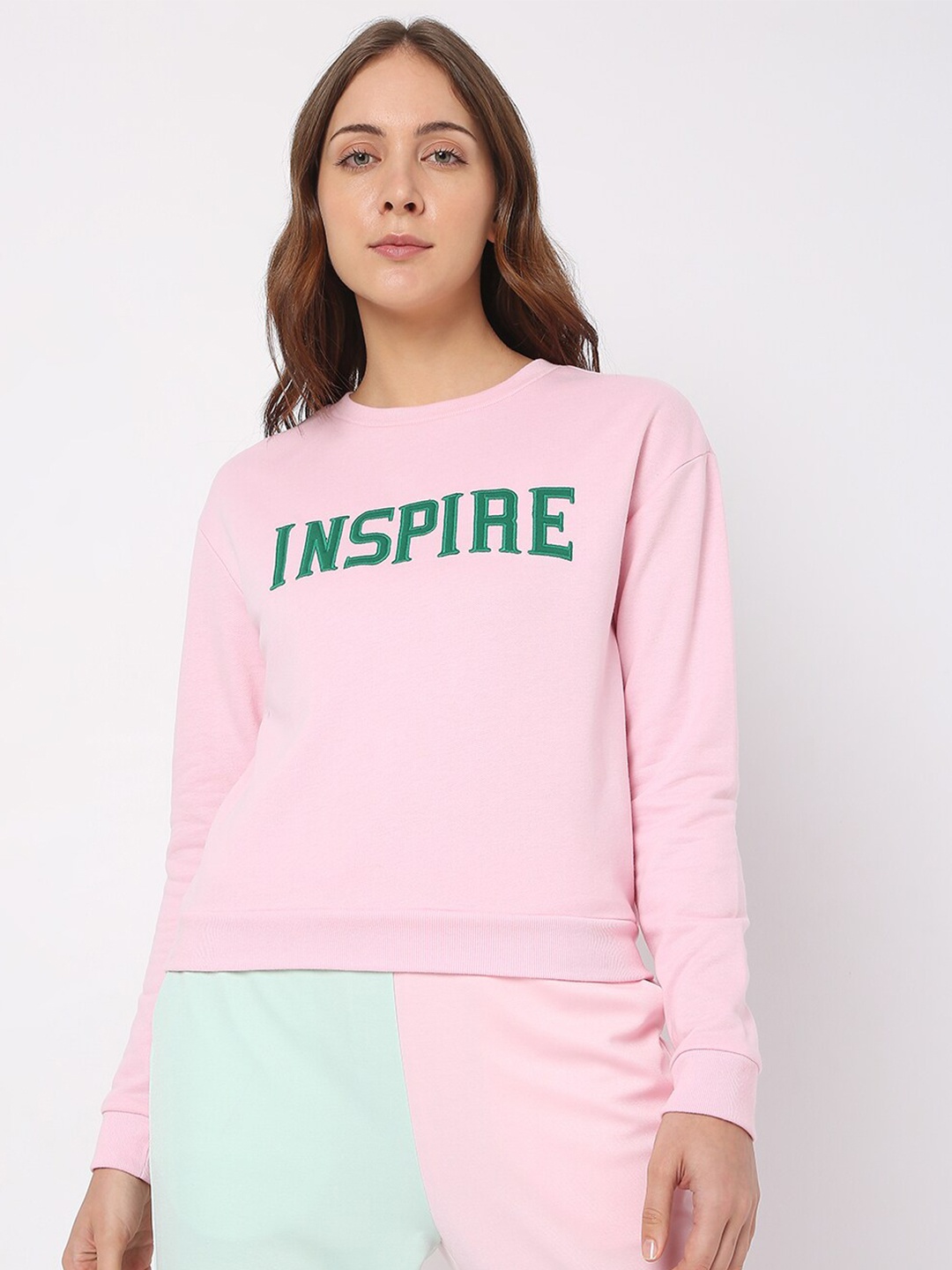 

Vero Moda Women Pink Printed Sweatshirt