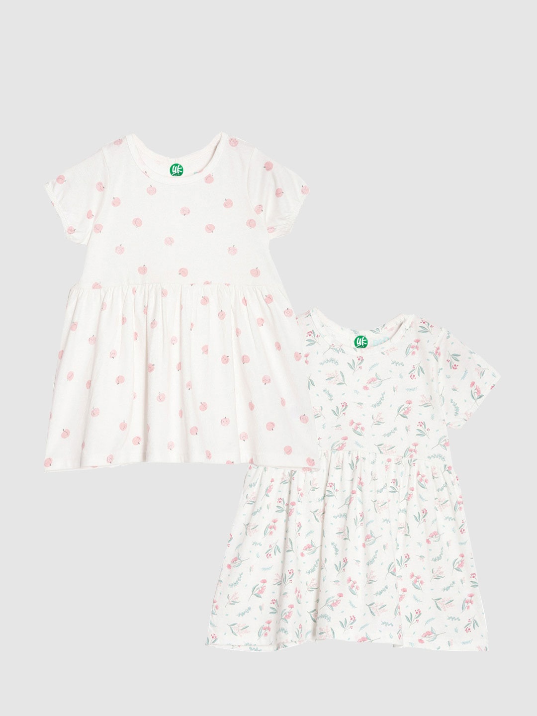 

YK Organic White Pack Of 2 Organic Cotton Dress