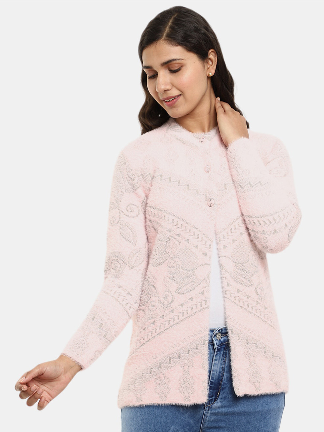 

V-Mart Women Pink Sweatshirt