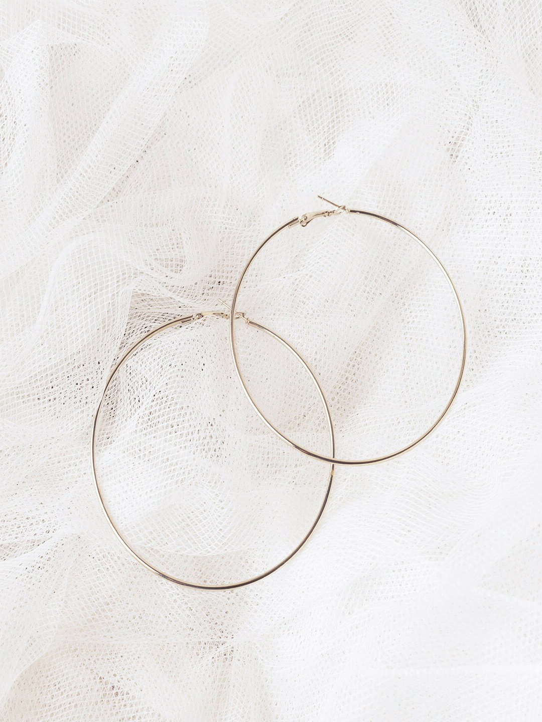 

Jewelz Silver-Plated Circular Hoop Earrings