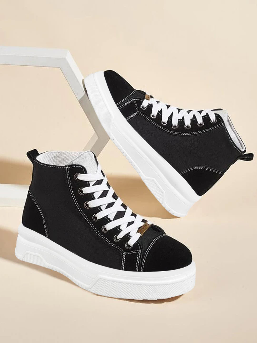 

Shoetopia Women Black Sneakers