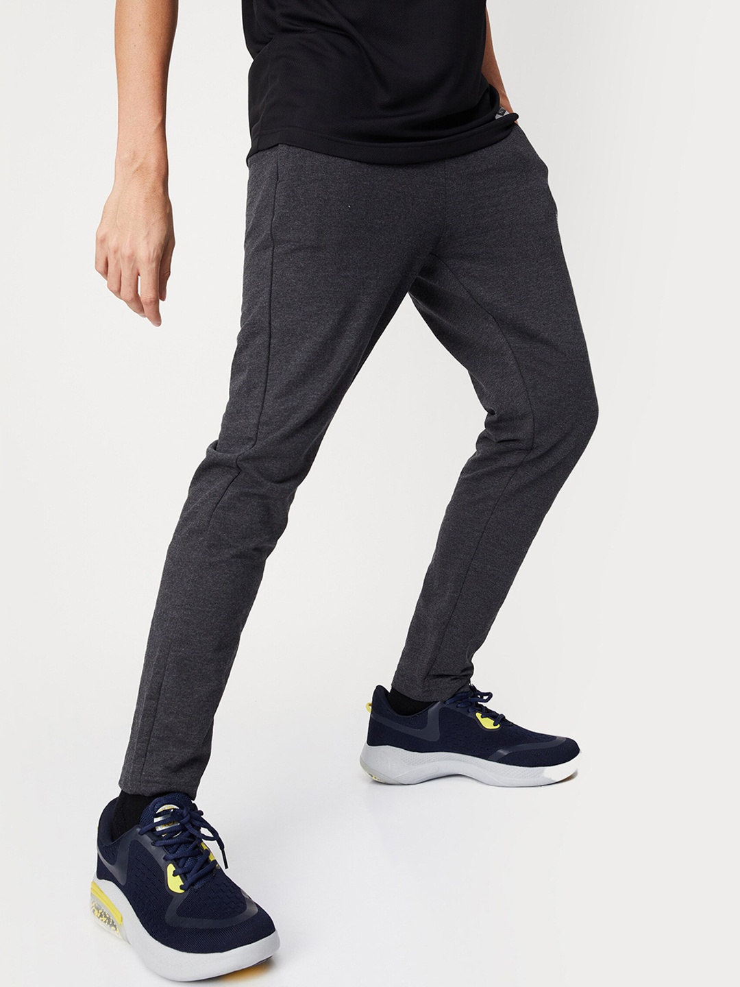 

max Men Charcoal Regular Fit Track Pants