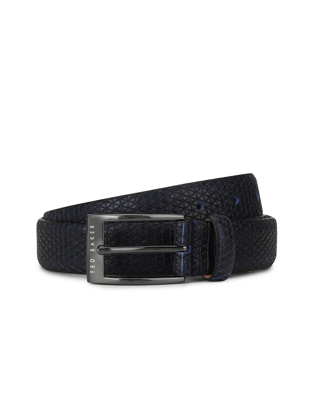 

Ted Baker Men Navy Blue Leather Belt